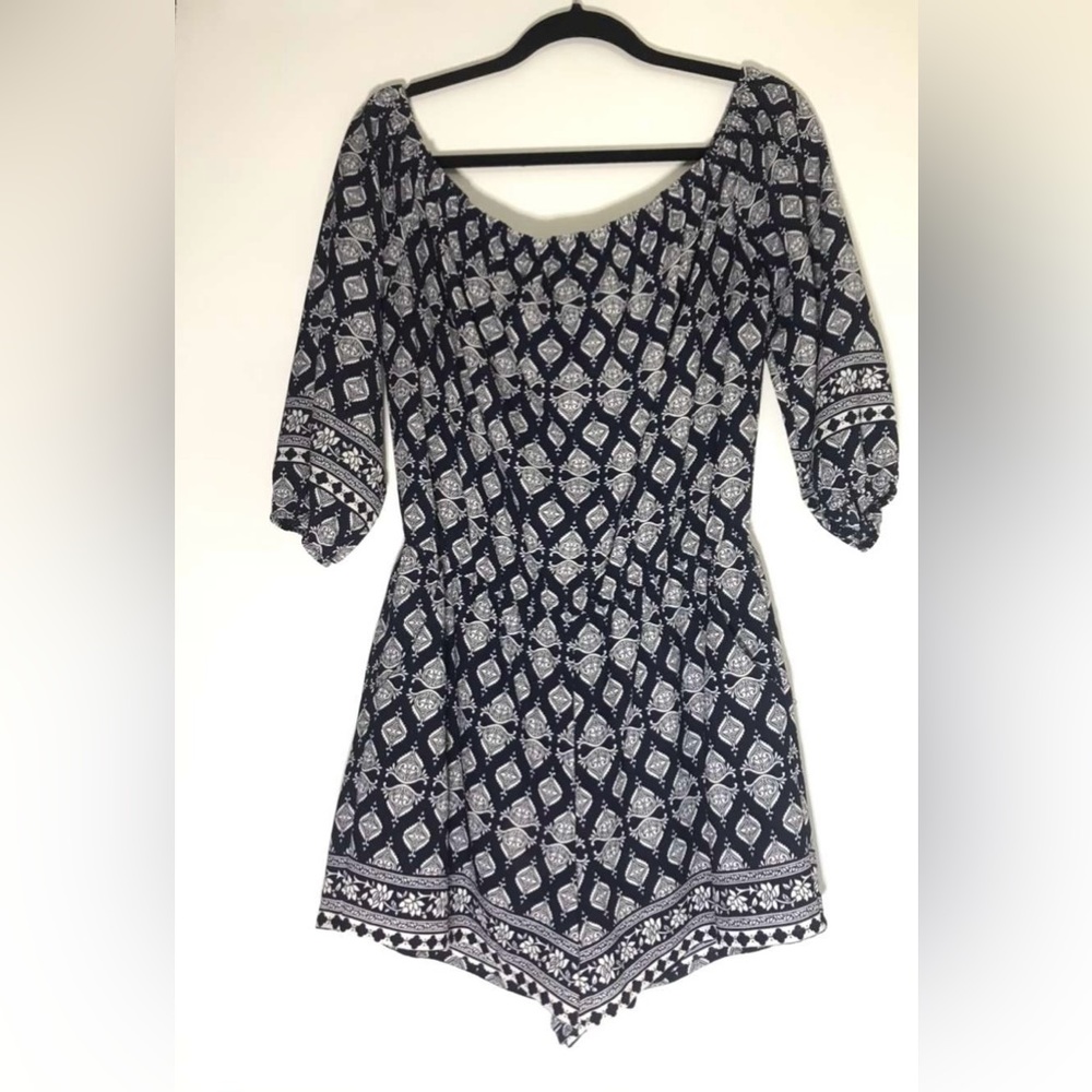 Premier Amour 3/4 Sleeve Off The Shoulder Romper